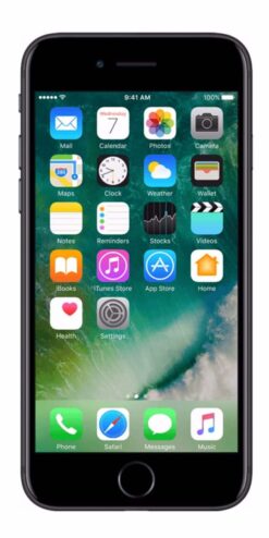 Refurbished iphone 7 128GB jet black voorkant