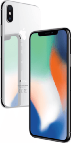 Refurbished iPhone X 256GB Zilver 3D