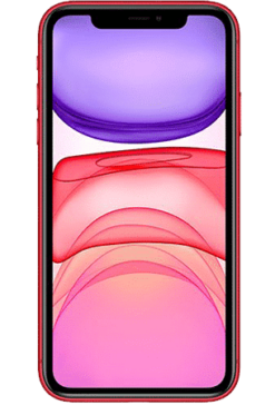 Refurbished iPhone 11 128gb rood voorkant