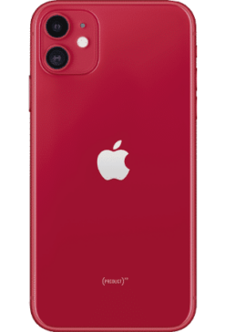 Refurbished iPhone 11 64gb rood achterkant