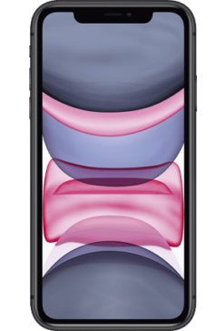 Refurbished iPhone 11 64gb zwart voorkant